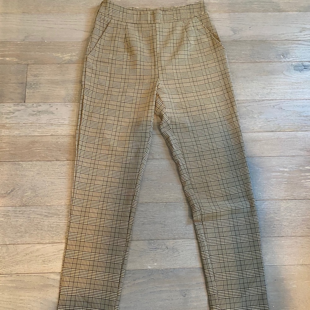 Stylish plaid track pants